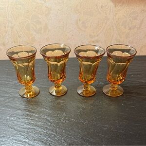 Vintage Fostoria Amber Glass Juice Goblet